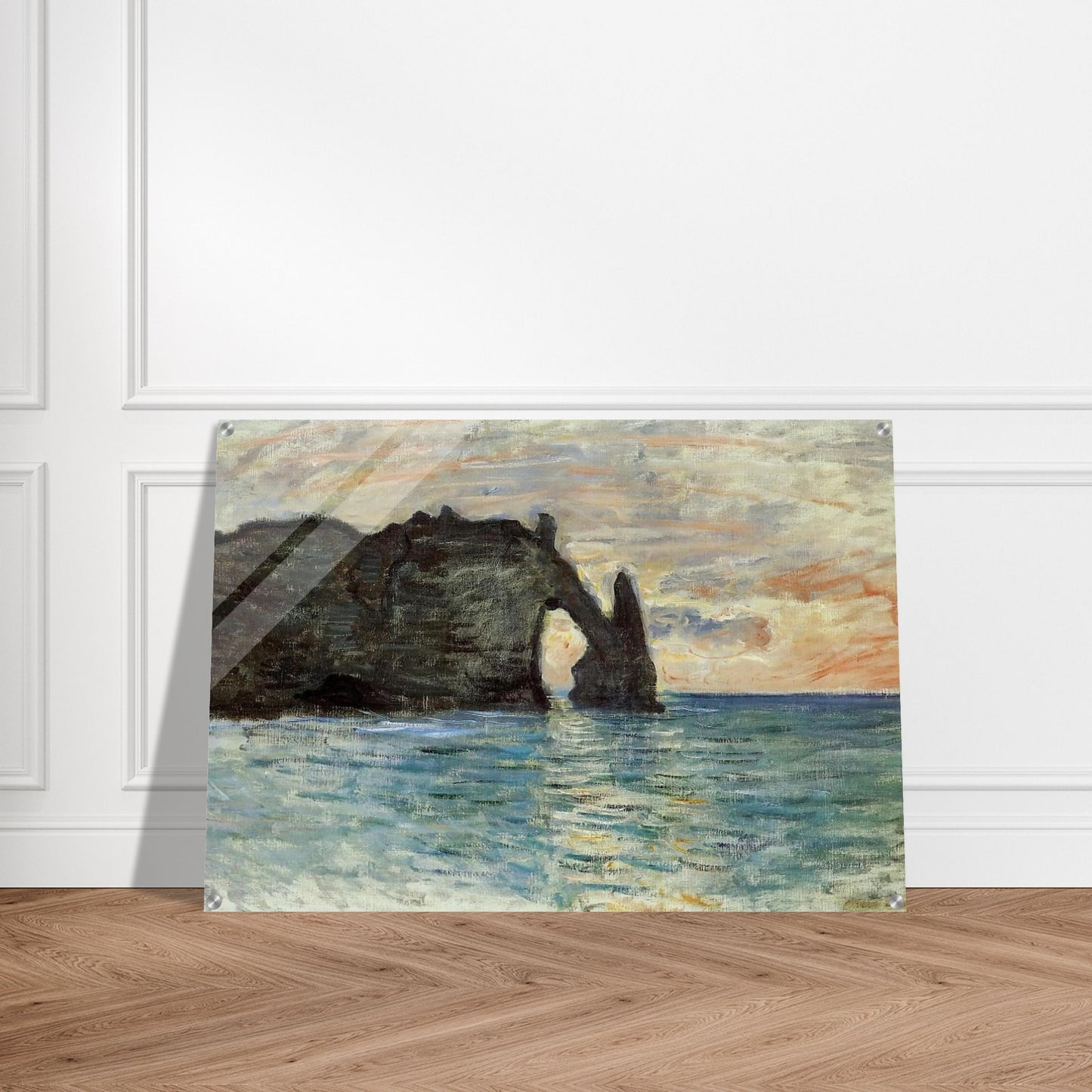 The Manneport, Cliff at Etretat - claude monet Acrylic Print - 70x100 cm / 28x40″ inches | claude monet Wall Art | claude monet Prints