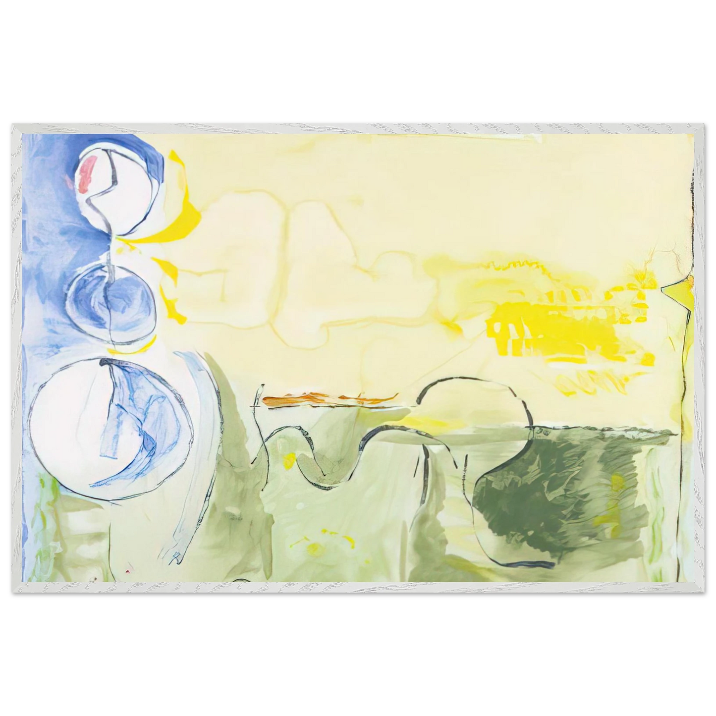 Helen Frankenthaler - Flotilla - 2006 Wall art - 30x45 cm / 12x18 inches - Premium Wooden Framed Poster With Fine Art Paper - Wood frame