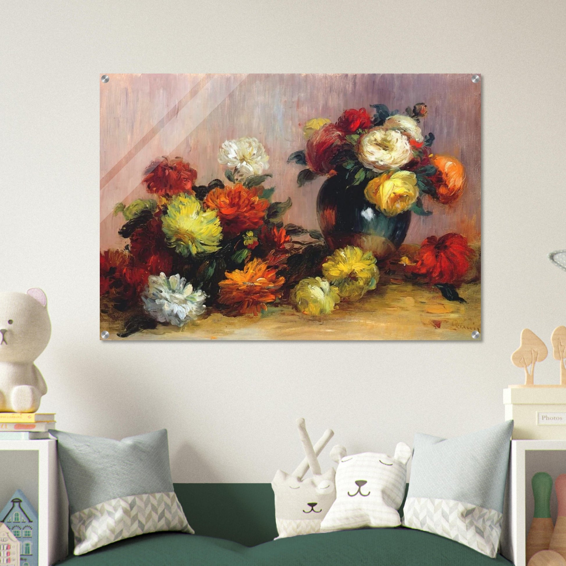 Bouquets of Flowers - Pierre-Auguste Renoir Acrylic Print - 70x100 cm / 28x40″ inches | Pierre-Auguste Renoir Wall Art | Pierre-Auguste Renoir Prints
