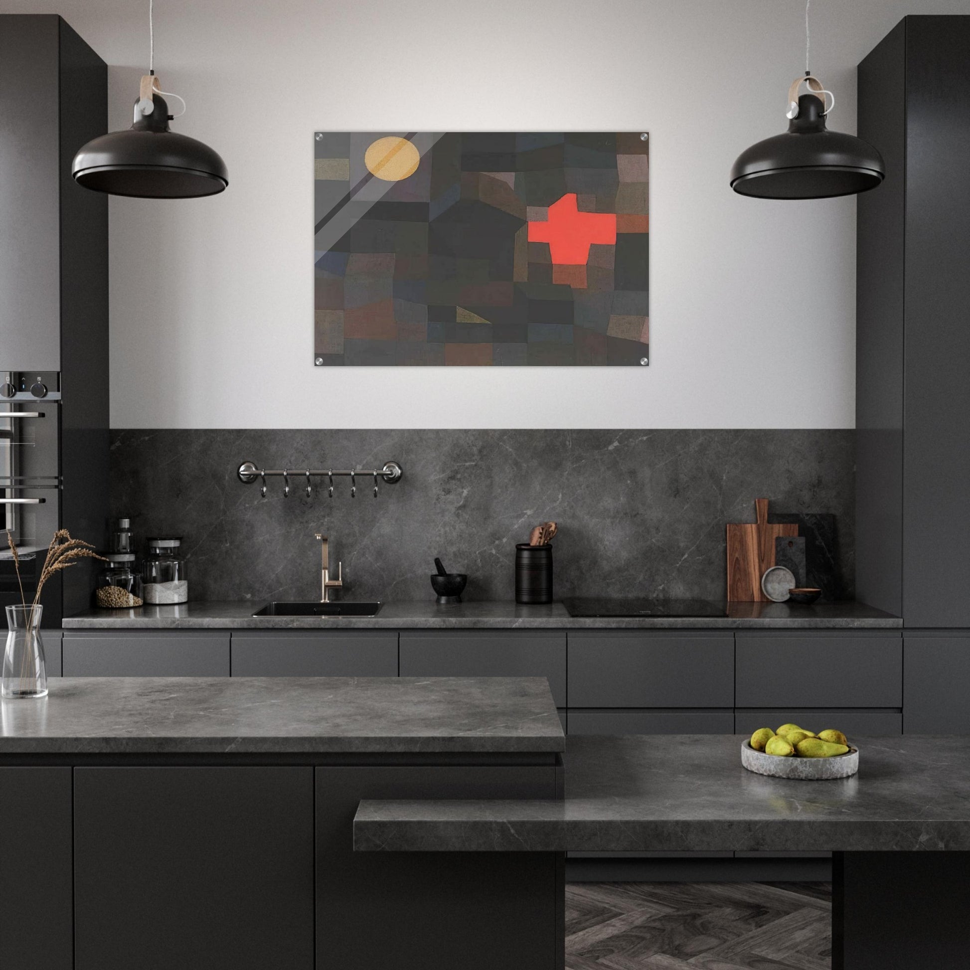 FIRE FULL MOON 1933 - Paul Klee Acrylic Print - 70x100 cm / 28x40″ inches | Paul Klee Wall Art | Paul Klee Prints