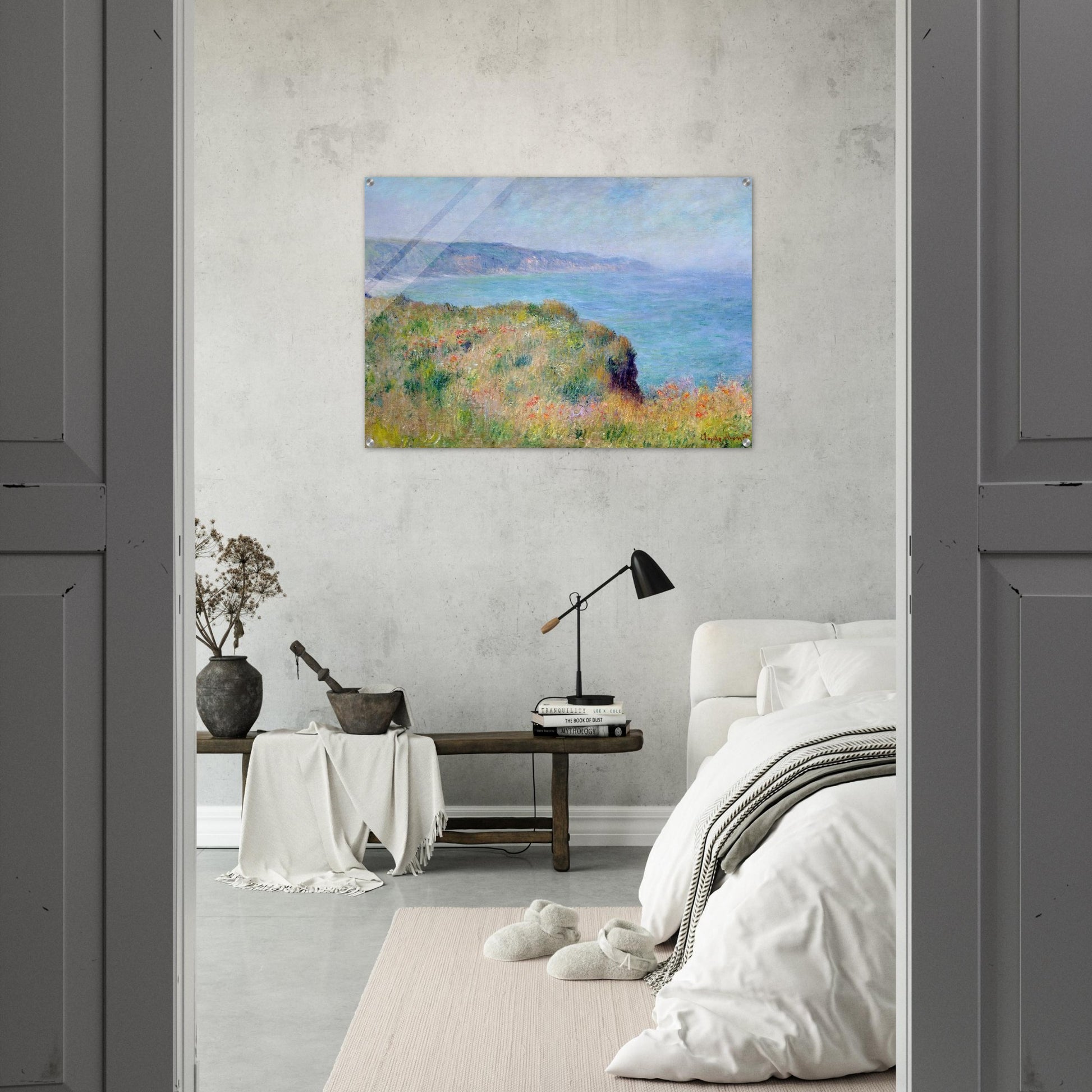 Cliff near Pourville - claude monet Acrylic Print - 70x100 cm / 28x40″ inches