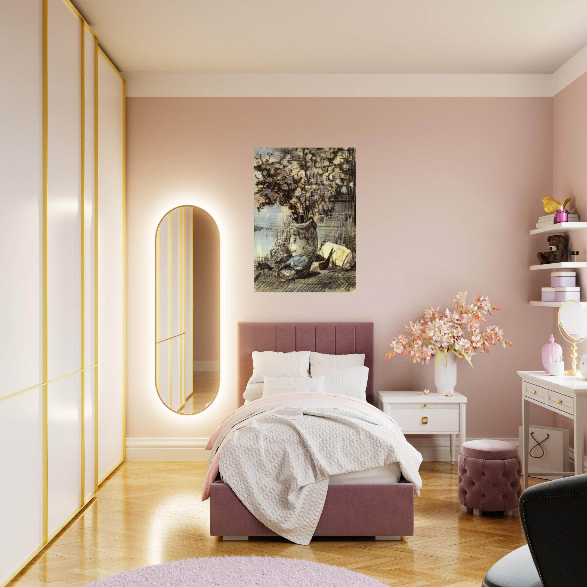 Honesty in a Vase - Vincent van Gogh Brushed Aluminum Print - 70x100 cm / 28x40 inches | Vincent van Gogh Aluminum Print | Vincent van Gogh Prints