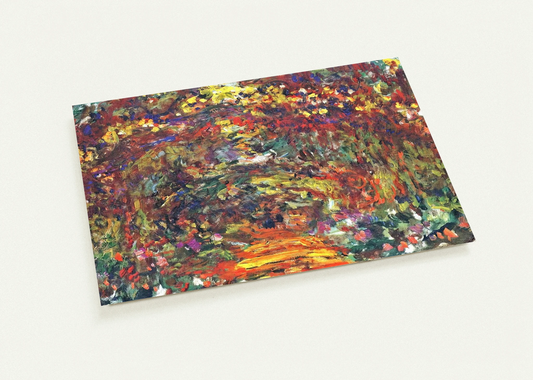 Path under the Rose Trellises, Giverny By claude monet Pack of 10 Post Cards | claude monet Post Cards | A6 (10.5 x 14.8 cm) - 4.1 x 5.8 inches
