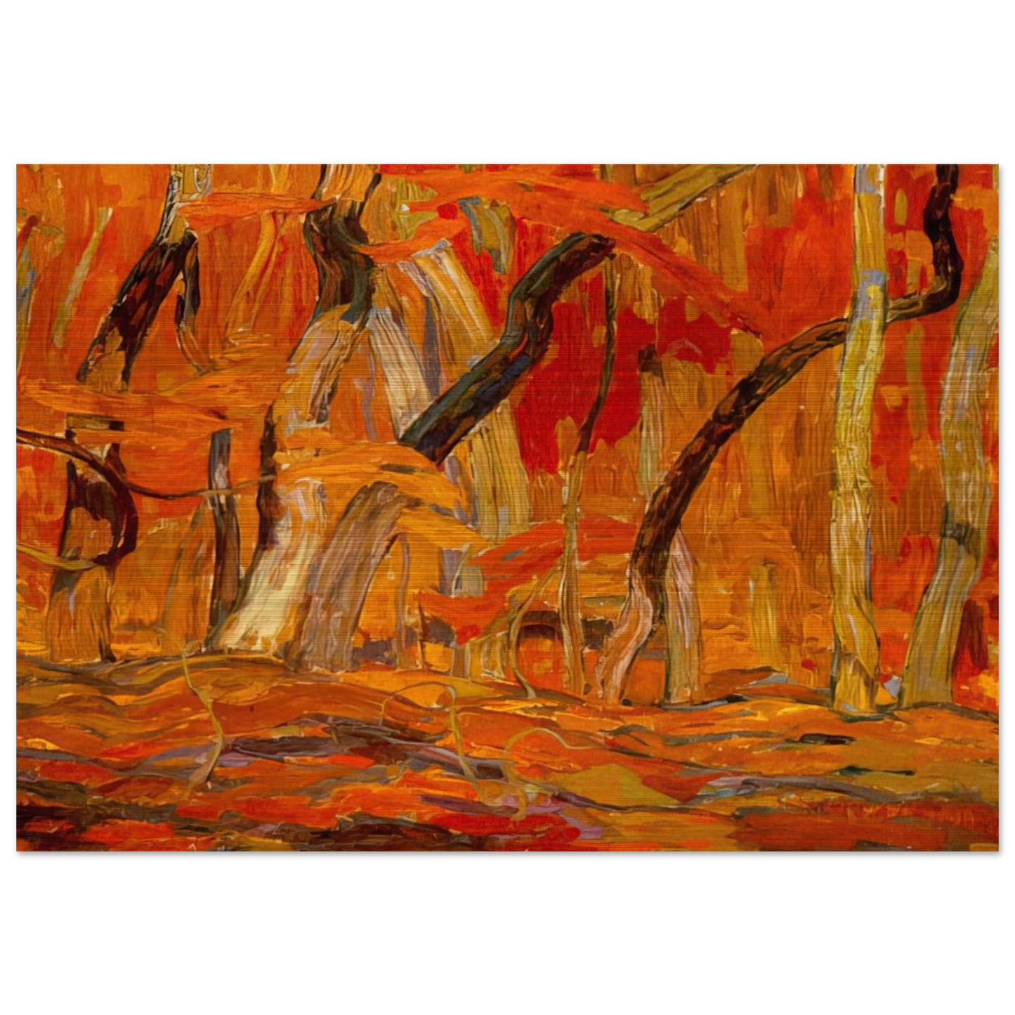 Maple Woods, Algoma - 1920 - A.Y. Jackson Brushed Aluminum Print - 70x100 cm / 28x40 inches | A.Y. Jackson Aluminum Print | A.Y. Jackson Prints