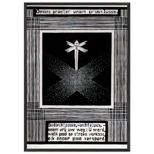EMBLEMATA SIGNPOST - MC Escher Framed Art Print – Black Wooden Frame - Default Title - -Framed Art Print