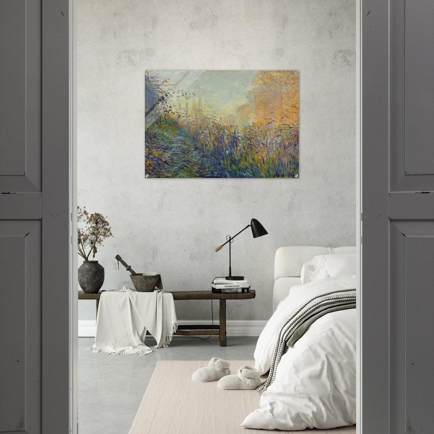 Study Rushes at Argenteuil - claude monet Acrylic Print - 70x100 cm / 28x40″ inches