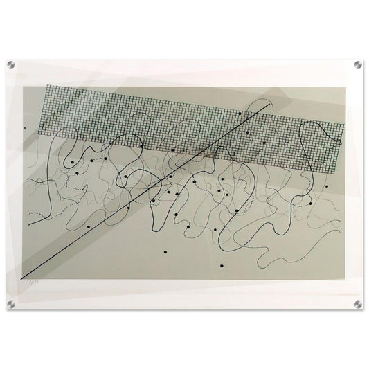 Fontana Mix Light Grey - 1981 - John Cage Acrylic Print - 70x100 cm / 28x40″ inches | John Cage Wall Art | John Cage Prints