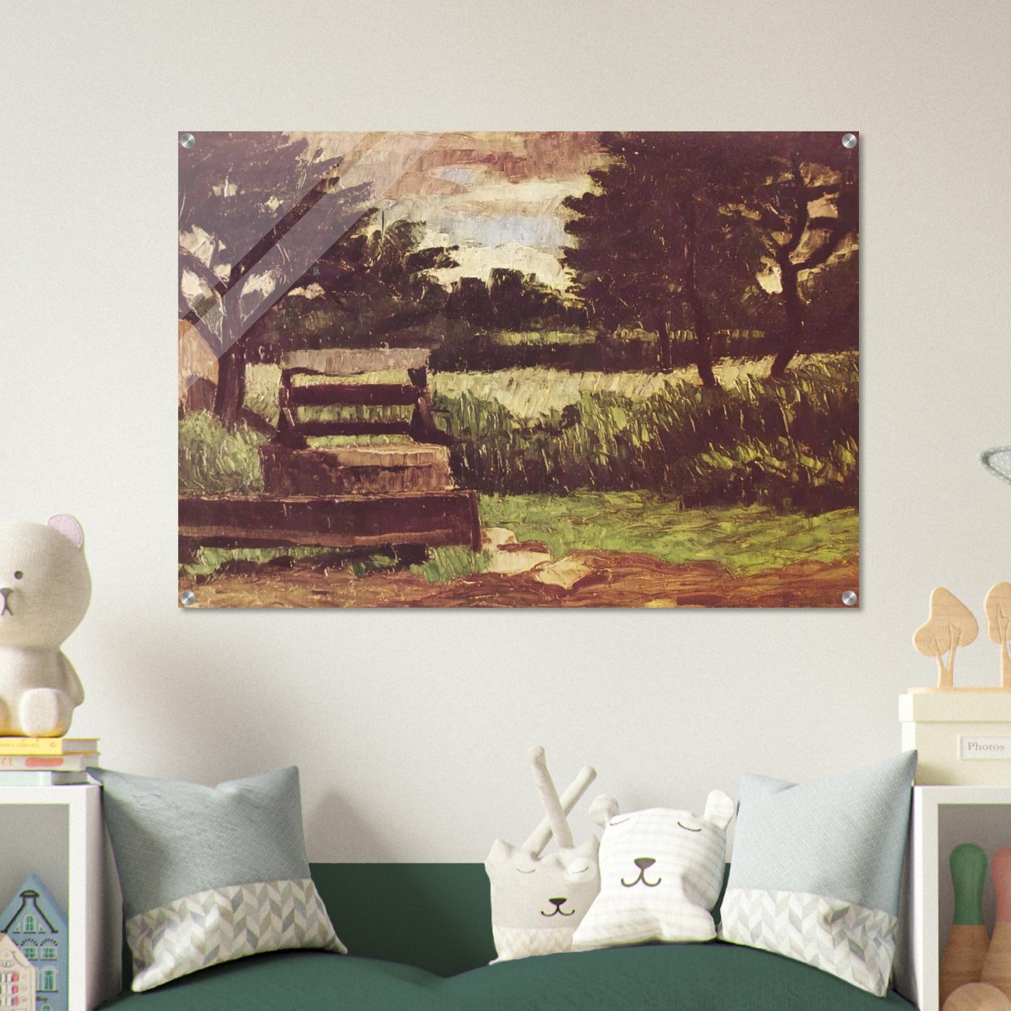 Landscape with fountain - Paul Cézanne Acrylic Print - 70x100 cm / 28x40″ inches