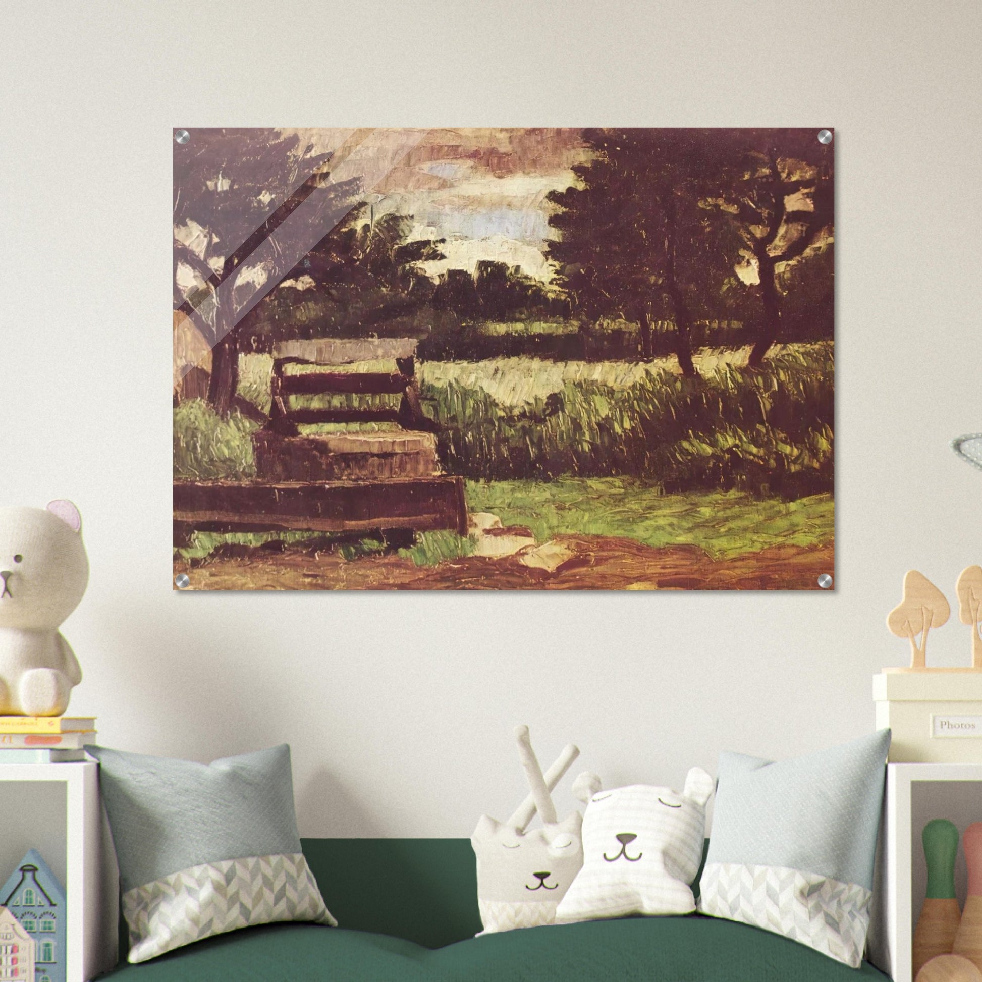 Landscape with fountain - Paul Cézanne Acrylic Print - 70x100 cm / 28x40″ inches