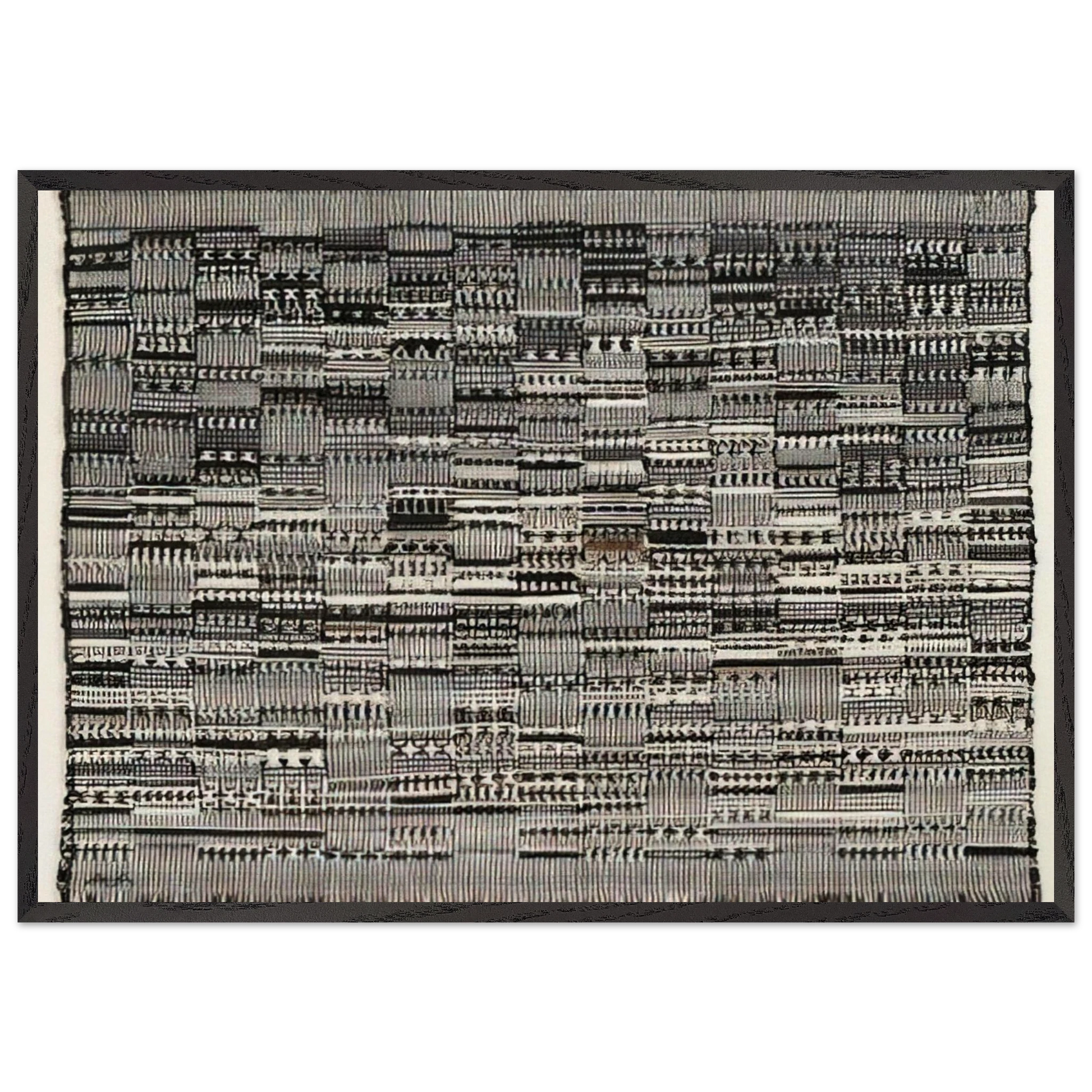 OPEN LETTER 1958 - Anni Albers Framed Art Print – Black Wooden Frame - Default Title - -Framed Art Print
