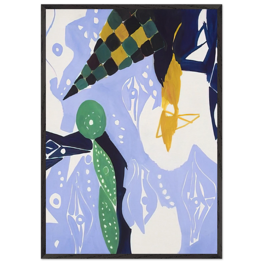 Blue Diaphan - 1965 - Ernst Wilhelm Nay Framed Art Print – Black Wooden Frame - Default Title - -Framed Art Print