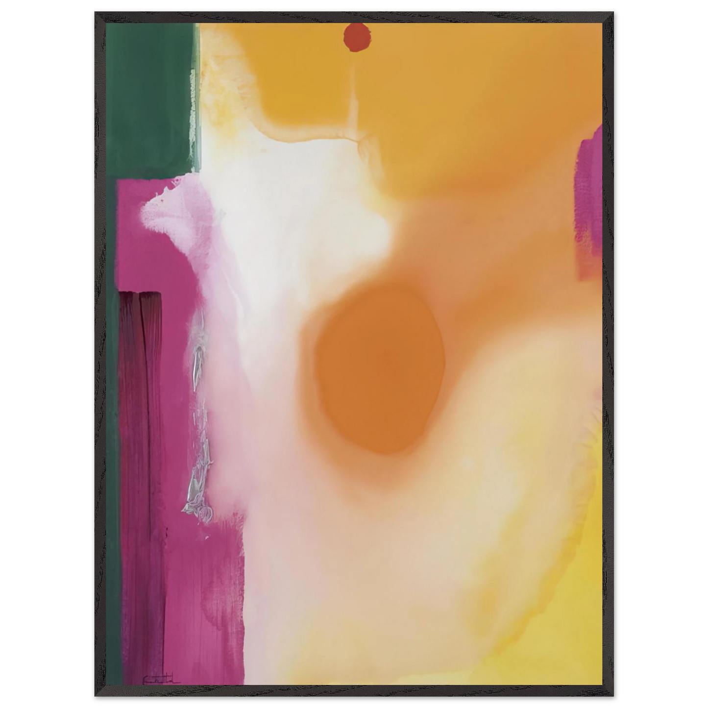Helen Frankenthaler - Bullseye - 1989 Wall art - 40x50 cm / 16x20 inches - Premium Wooden Framed Poster With Fine Art Paper - Black frame