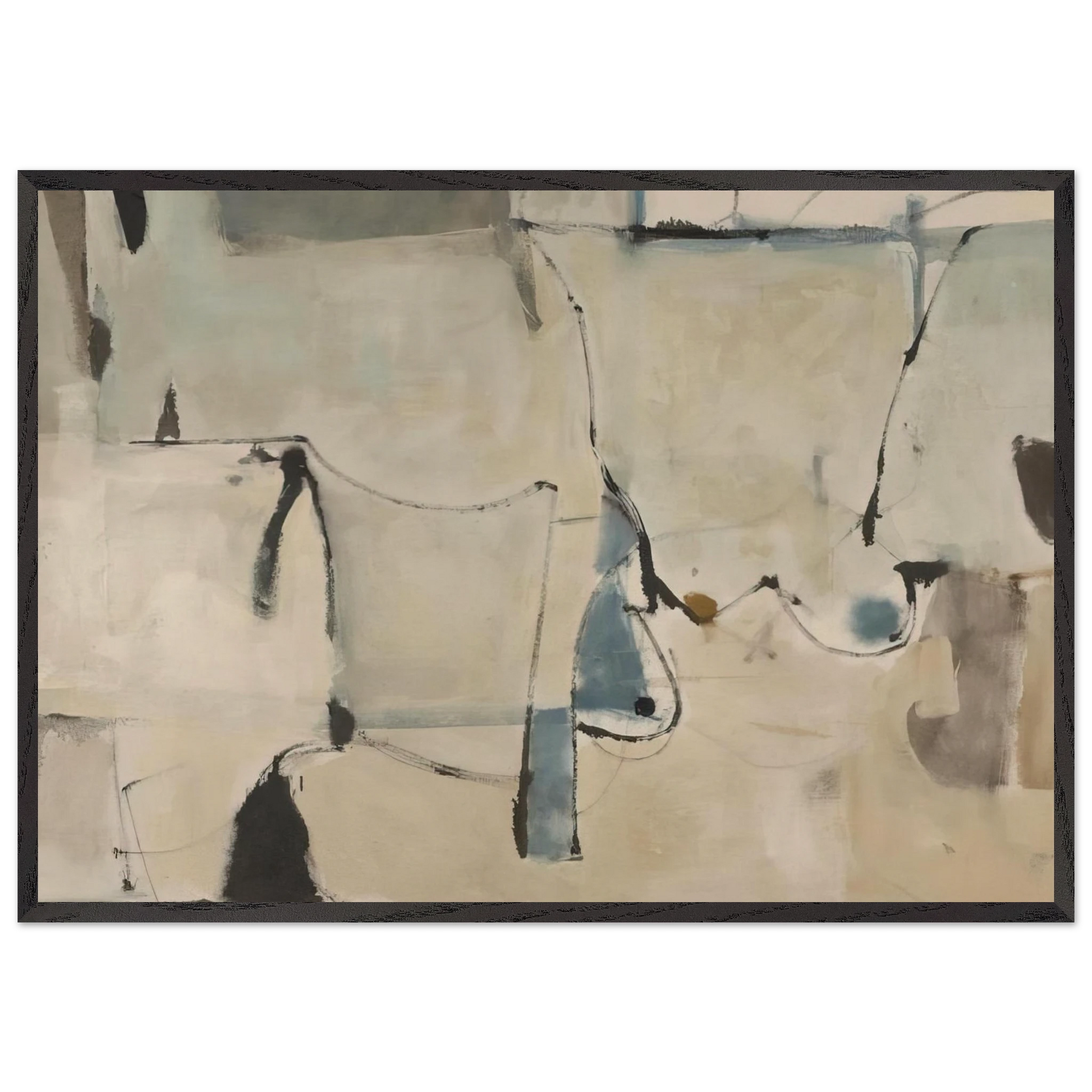 Miller 22 - Richard Diebenkorn Framed Art Print – Black Wooden Frame - Default Title - -Framed Art Print