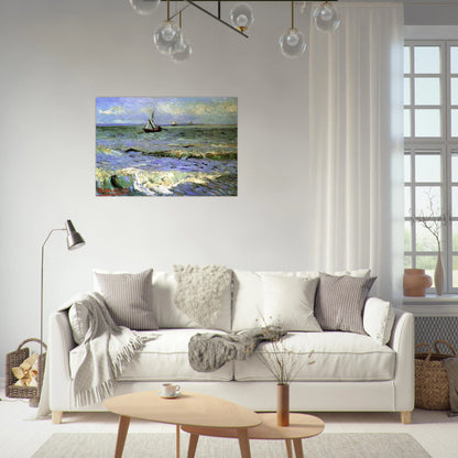 Seascape at Saintes-Maries - Vincent van Gogh Brushed Aluminum Print - 70x100 cm / 28x40 inches | Vincent van Gogh Aluminum Print | Vincent van Gogh Prints
