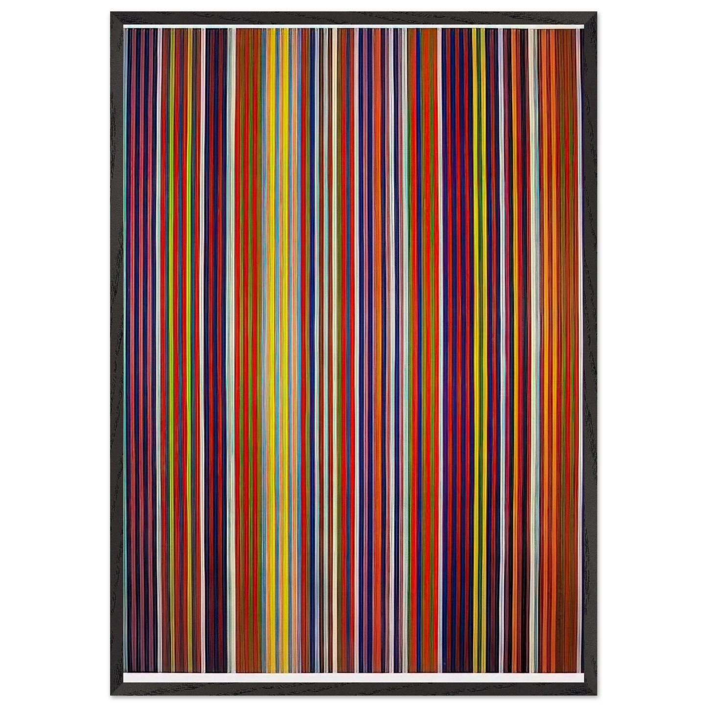 Untitled - 1964 N2 - Gene Davis Framed Art Print – Black Wooden Frame - Default Title - -Framed Art Print