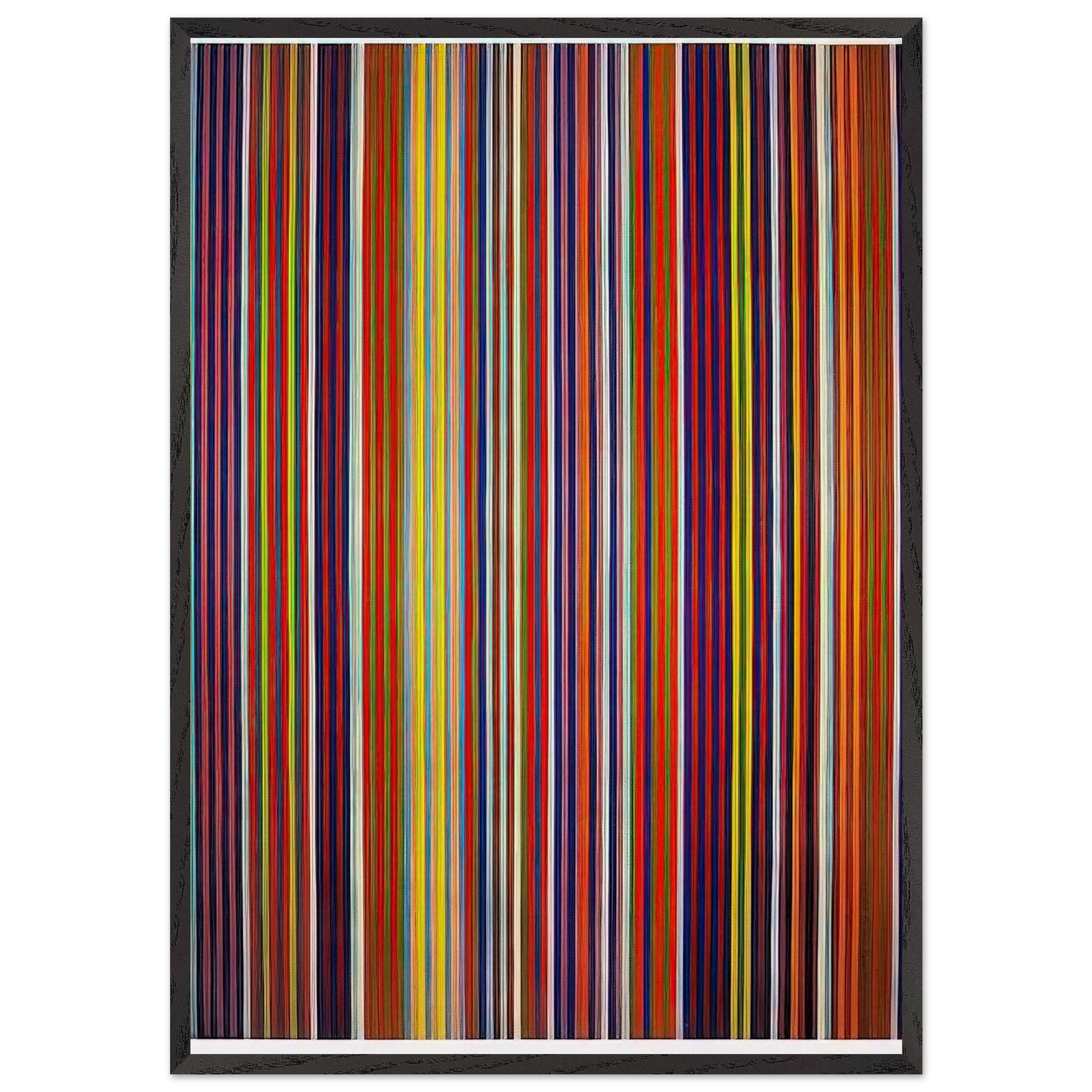 Untitled - 1964 N2 - Gene Davis Framed Art Print – Black Wooden Frame - Default Title - -Framed Art Print