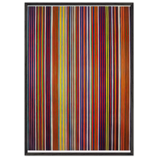 Untitled - 1964 N2 - Gene Davis Framed Art Print – Black Wooden Frame - Default Title - -Framed Art Print