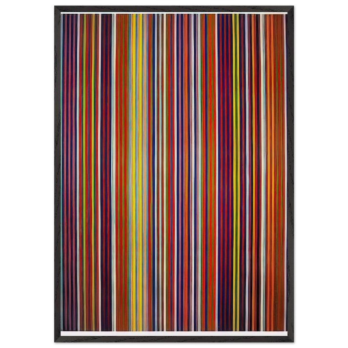 Untitled - 1964 N2 - Gene Davis 70x100 cm / 28x40 inches Framed Art Print – Black Wooden Frame