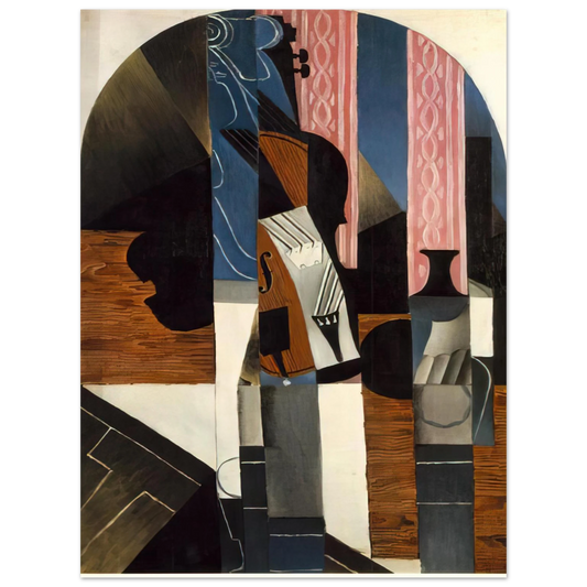 Juan Gris - VIOLIN AND INK BOTTLE ON A TABLE 1913 Fine Art Poster - Default Title