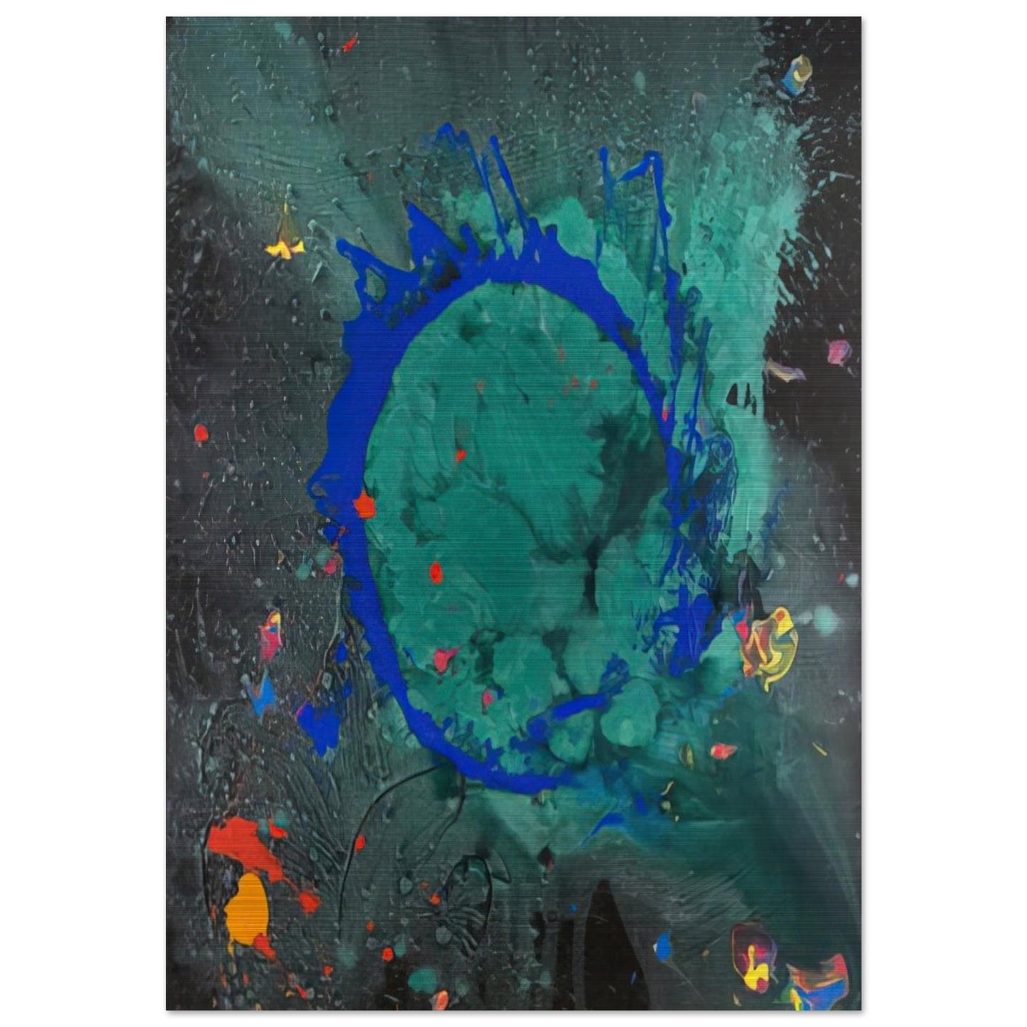 Jade Buddha 23.07.08 - 2008 - John Hoyland Brushed Aluminum Print - 70x100 cm / 28x40 inches | John Hoyland Aluminum Print | John Hoyland Prints