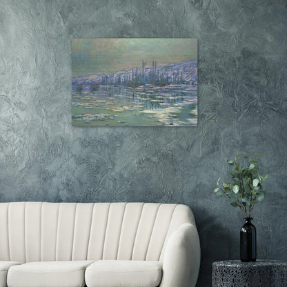 Ice Floes on Siene - claude monet Brushed Aluminum Print - 70x100 cm / 28x40 inches | claude monet Aluminum Print | claude monet Prints