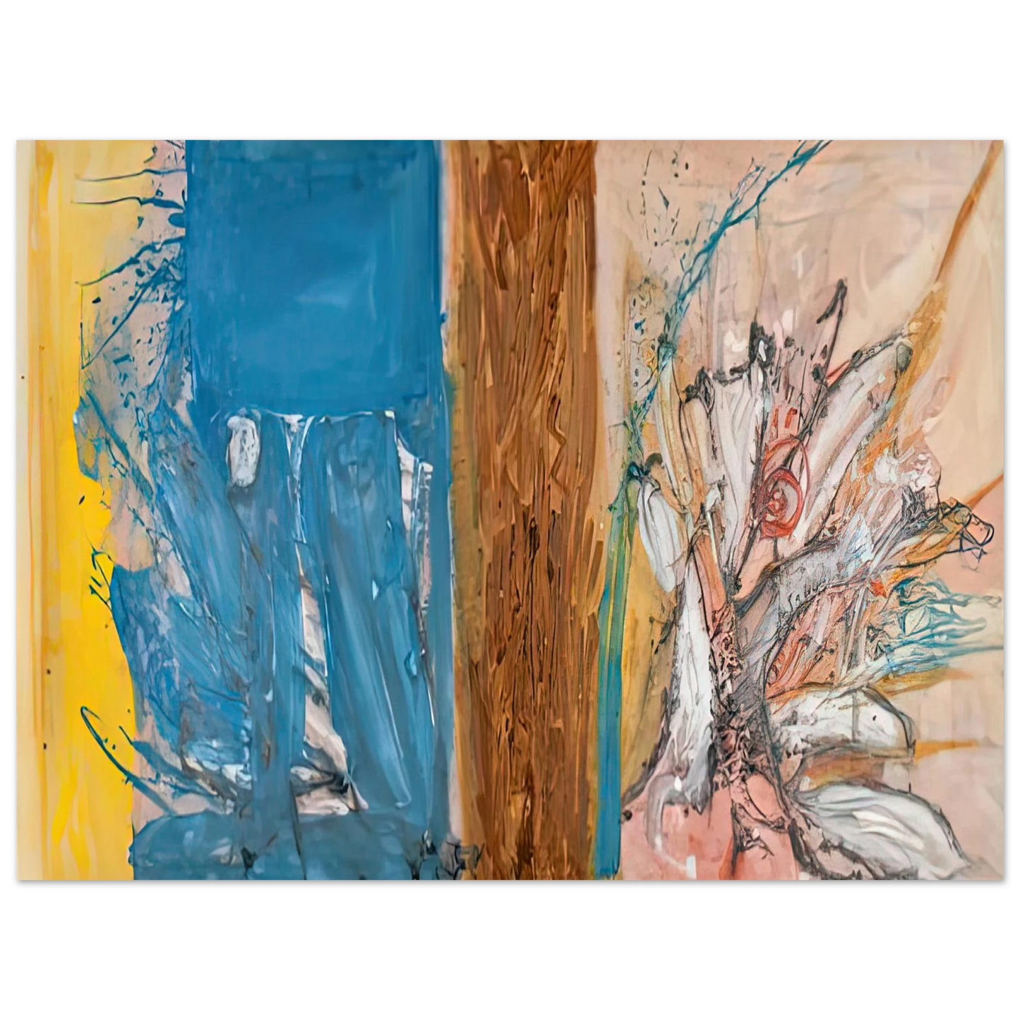 Helen Frankenthaler - The Façade, 1954- Wall Art - 28x40 inches / 70x70 cm - Canvas (Imperial) - -