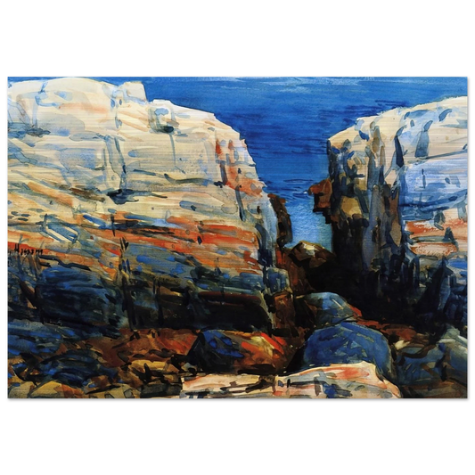 The Gorge, Appledore - Childe Hassam Brushed Aluminum Print - 70x100 cm / 28x40 inches | Childe Hassam Aluminum Print | Childe Hassam Prints