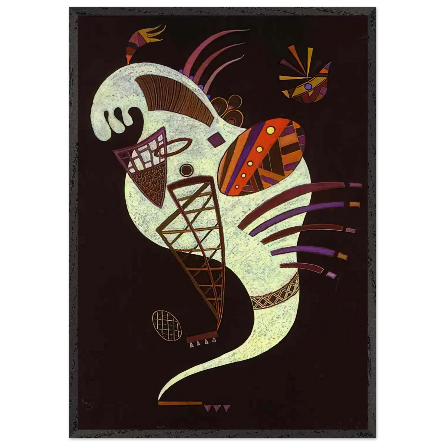 WHITE FIGURE 1943 - Wassily Kandinsky Framed Art Print – Black Wooden Frame - Default Title - -Framed Art Print