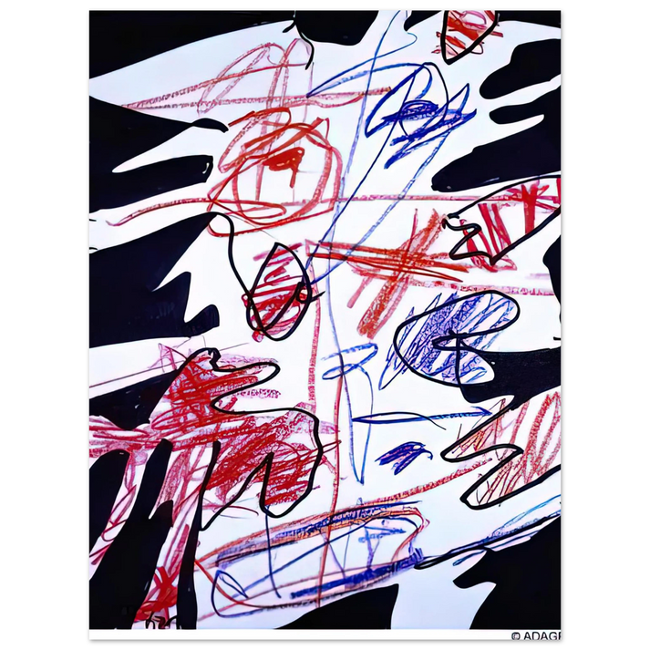 Jean Dubuffet - ACTIVATION XLVII  75x100 cm / 30x40inches Fine Art Poster