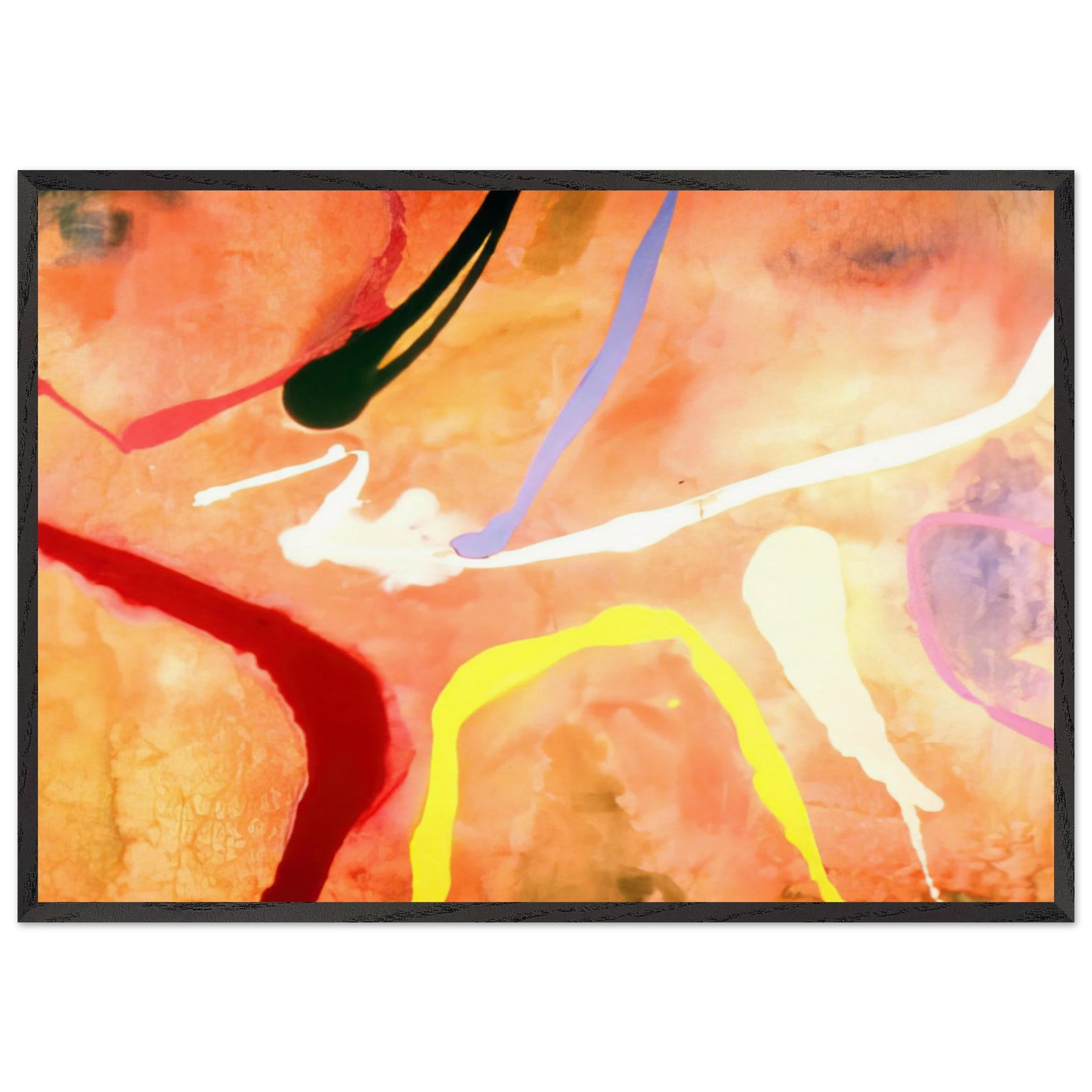 Sarah Rose - 1969 - Ronnie Landfield Framed Art Print – Black Wooden Frame - Default Title - -Framed Art Print