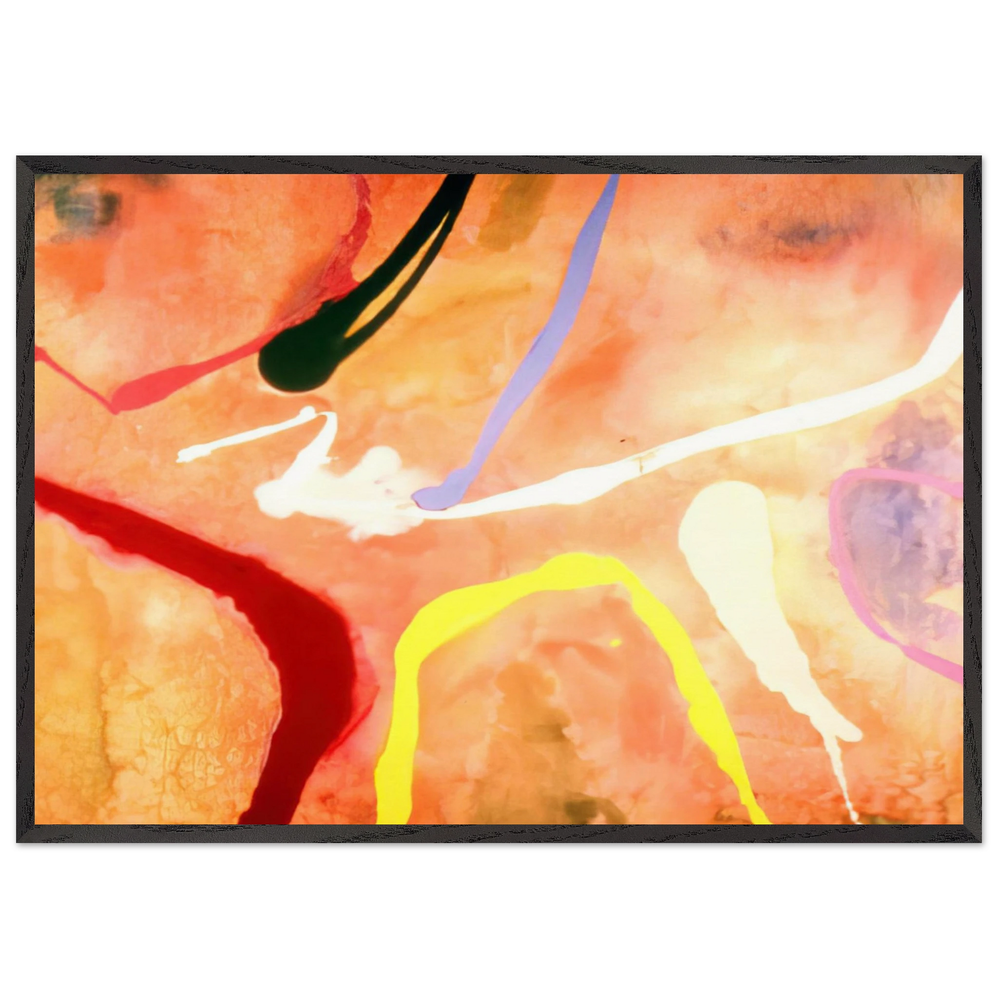 Sarah Rose - 1969 - Ronnie Landfield Framed Art Print – Black Wooden Frame - Default Title - -Framed Art Print