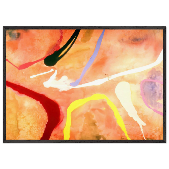 Sarah Rose - 1969 - Ronnie Landfield 70x100 cm / 28x40 inches Framed Art Print – Black Wooden Frame