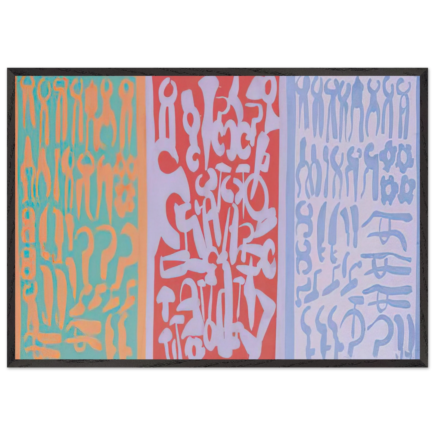 Settori - 1962 - Carla Accardi Framed Art Print – Black Wooden Frame - Default Title - -Framed Art Print