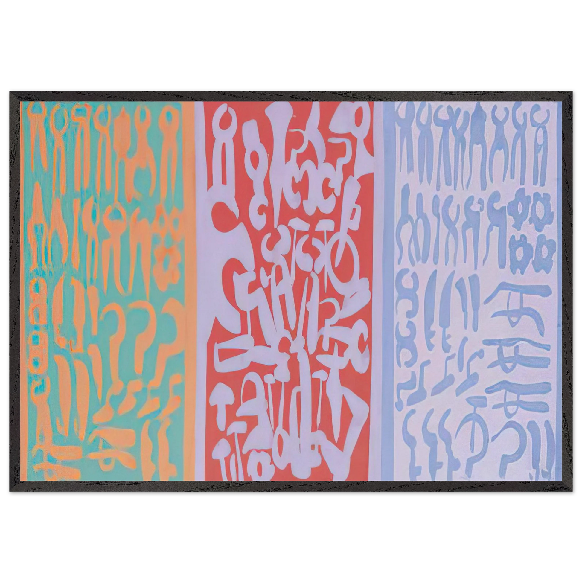 Settori - 1962 - Carla Accardi Framed Art Print – Black Wooden Frame - Default Title - -Framed Art Print