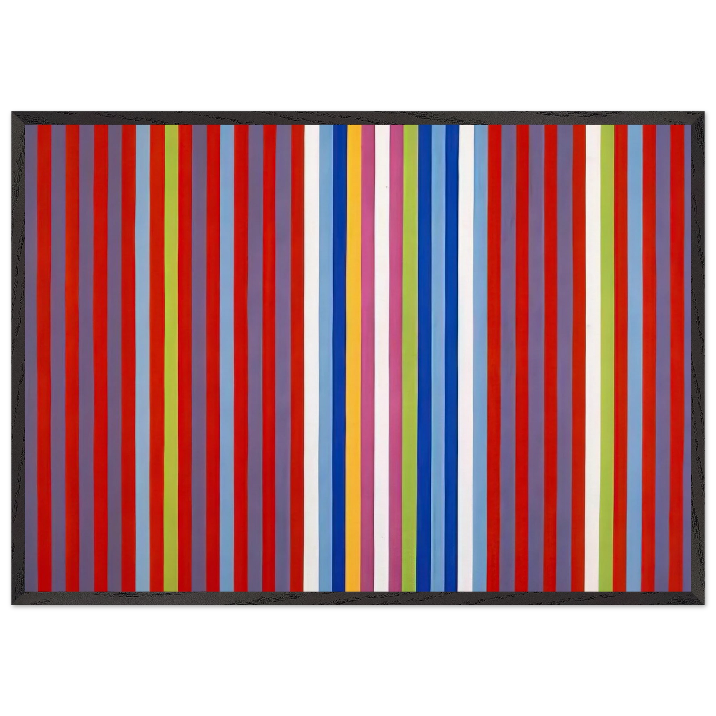 Pepper Pot - 1966 - Gene Davis Framed Art Print – Black Wooden Frame - Default Title - -Framed Art Print