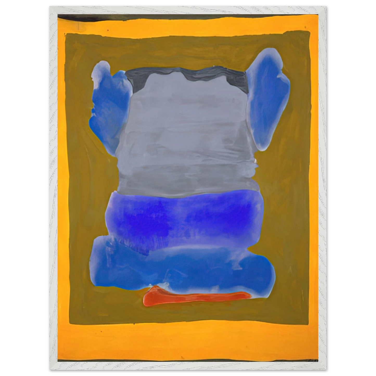 Helen Frankenthaler - Buddha s Court - 1964 Wall art - A1 (59.4 x 84.1  cm) - Premium Wooden Framed Poster With Fine Art Paper - White frame