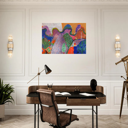 David Hockney - David Hockney Brushed Aluminum Print - 70x100 cm / 28x40 inches | David Hockney Aluminum Print | David Hockney Prints | David Hockney Art | Artwork by David Hockney