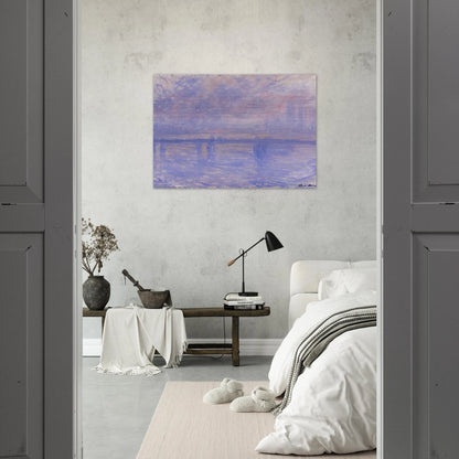 Charing Cross Bridge 09 - claude monet Brushed Aluminum Print - 70x100 cm / 28x40 inches | claude monet Aluminum Print | claude monet Prints