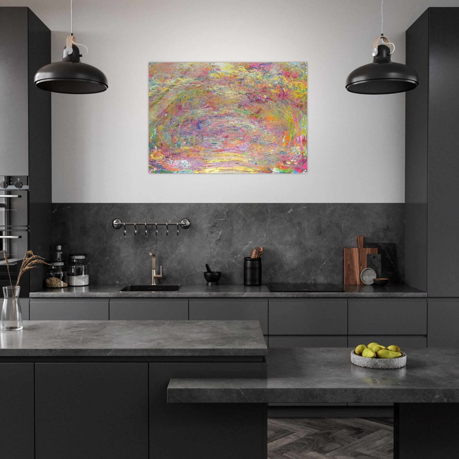 Path under the Rose Trellises - claude monet Acrylic Print - 70x100 cm / 28x40″ inches | claude monet Wall Art | claude monet Prints