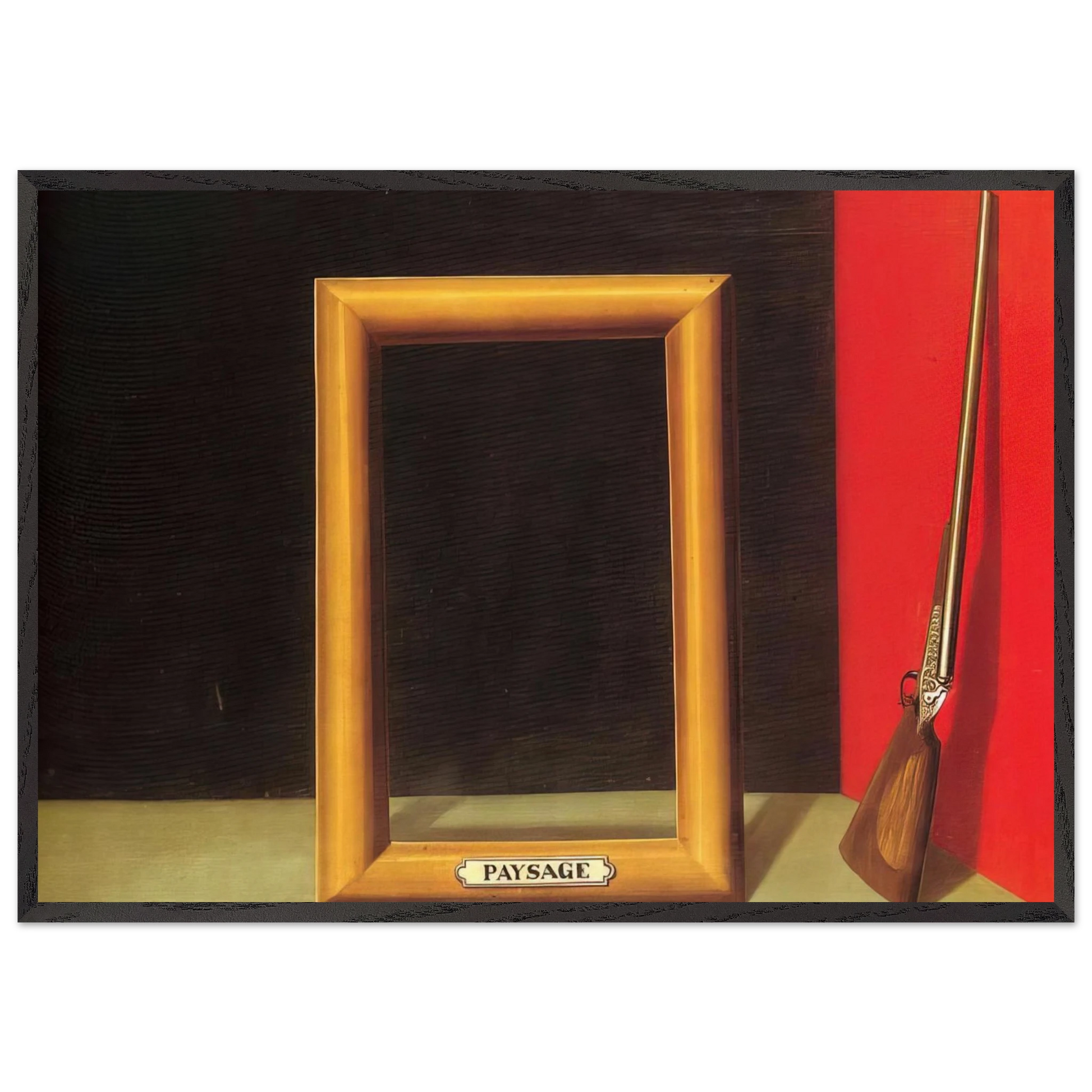 THE DELIGHTS OF LANDSCAPE 1928 - Rene Magritte Framed Art Print – Black Wooden Frame - Default Title - -Framed Art Print
