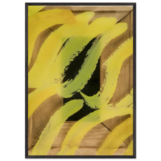 Giallo - 1969 - Carla Accardi Framed Art Print – Black Wooden Frame - Default Title - -Framed Art Print