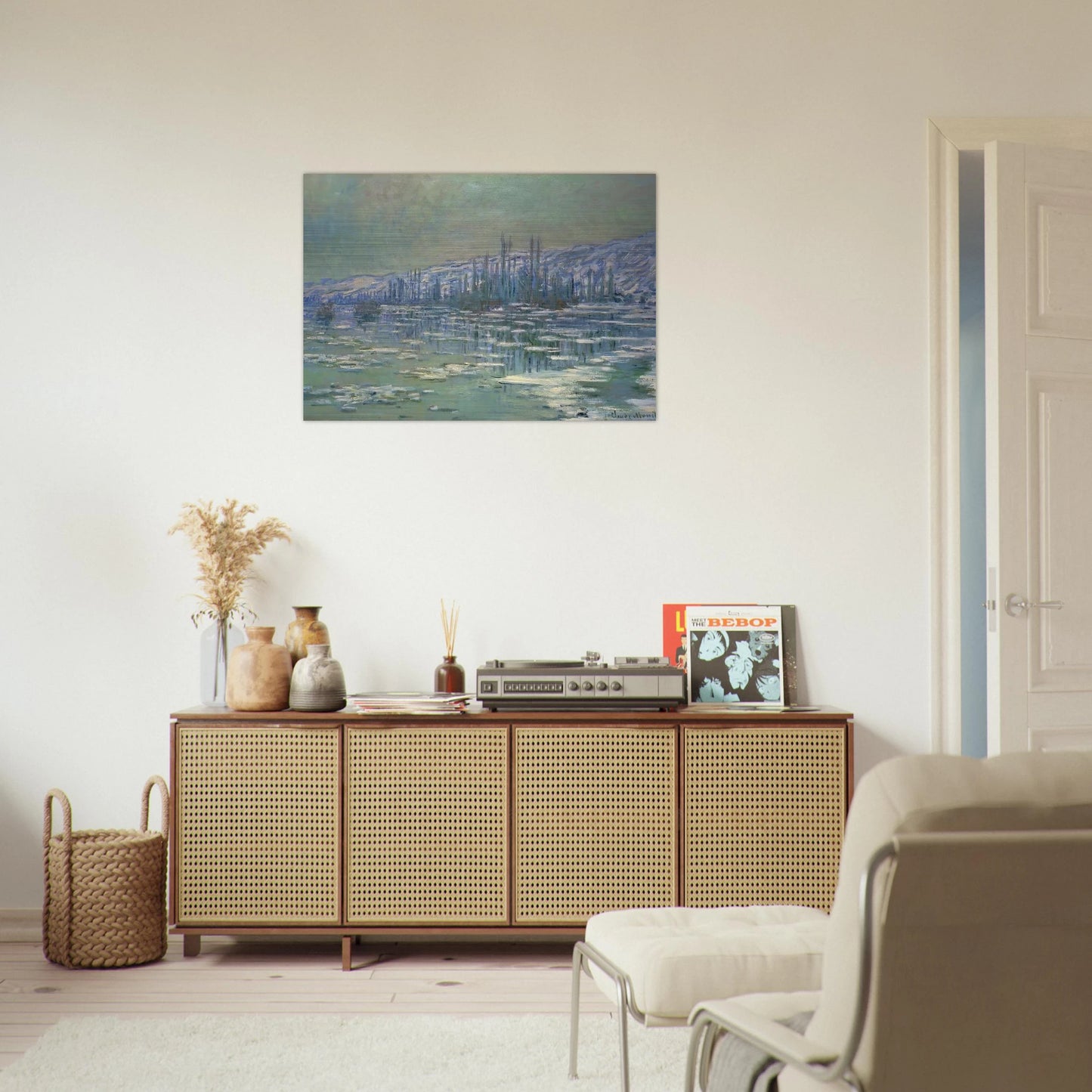Ice Floes on Siene - claude monet Brushed Aluminum Print - 70x100 cm / 28x40 inches | claude monet Aluminum Print | claude monet Prints