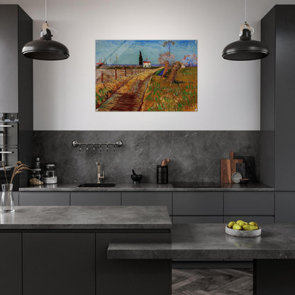 Path Through a Field with Willows - Vincent van Gogh Acrylic Print - 70x100 cm / 28x40″ inches | Vincent van Gogh Wall Art | Vincent van Gogh Prints