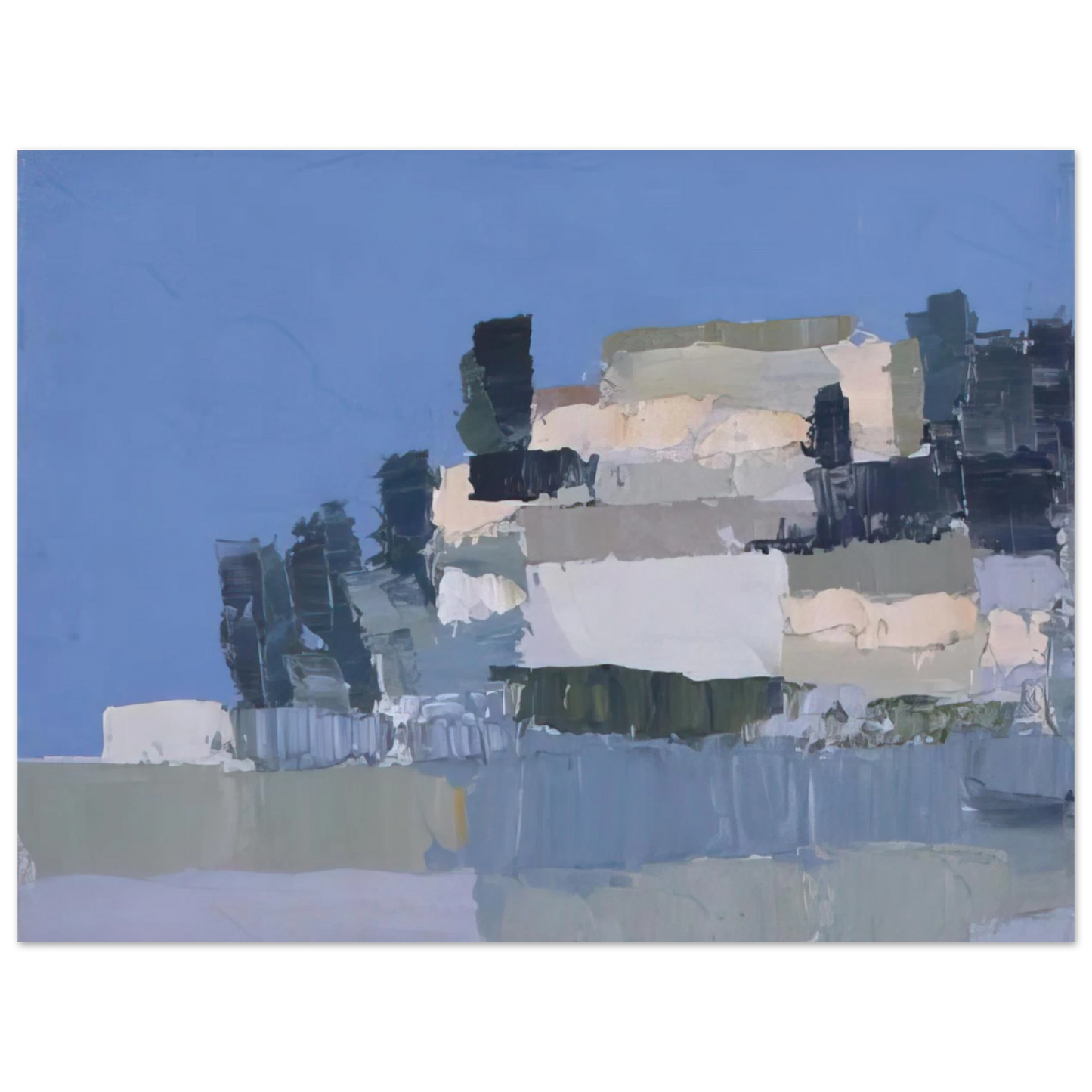 Nicolas de Stael - Ménerbes - Art Informel Fine Art Poster - 13x18 cm / 5x7 inches