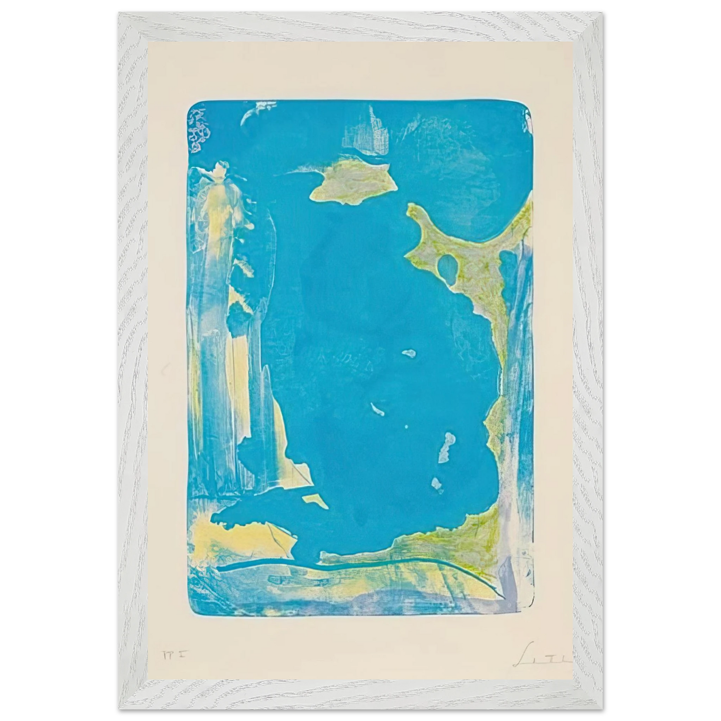Helen Frankenthaler - Reflections IV - 1995 Wall art - 50x70 cm / 20x28 Inches - Premium Wooden Framed Poster With Fine Art Paper - Wood frame