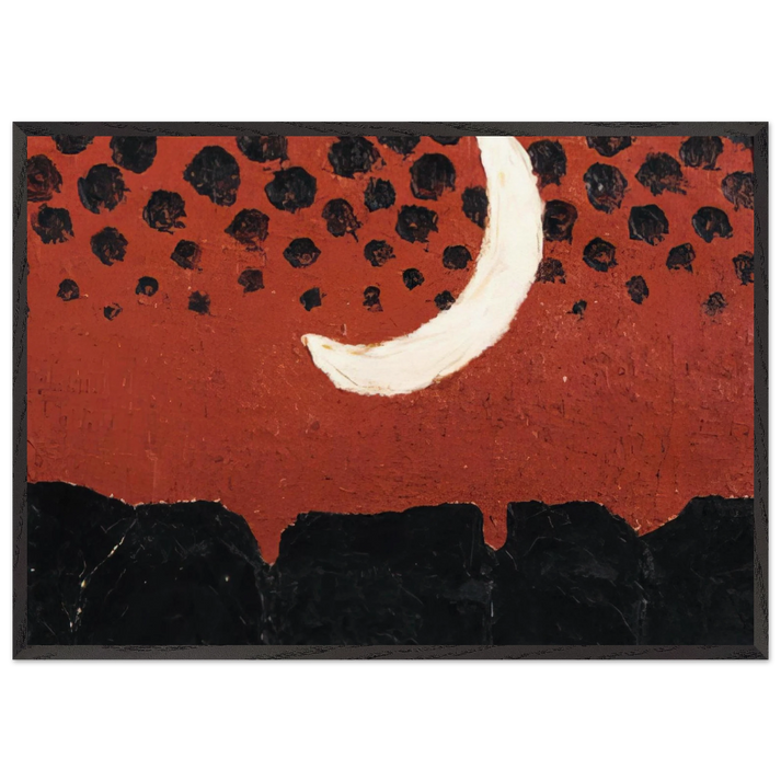 Untitled - 1957 N4 - Forrest Bess 70x100 cm / 28x40 inches Framed Art Print – Black Wooden Frame