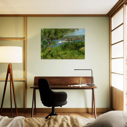 VIEW OF A PORT - Raoul Dufy Brushed Aluminum Print - 70x100 cm / 28x40 inches | Raoul Dufy Aluminum Print | Raoul Dufy Prints