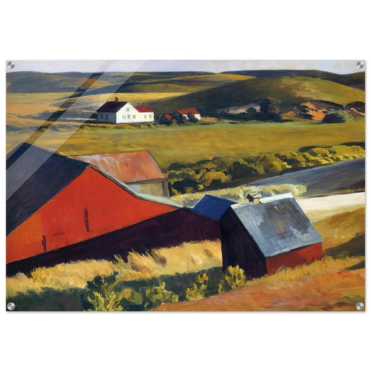 Cobbs Barns and Distant Houses - Edward Hopper Acrylic Print - 70x100 cm / 28x40″ inches