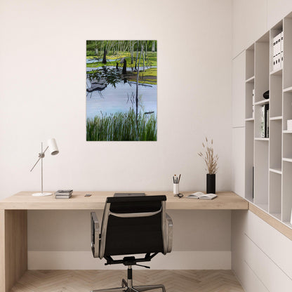 Joanna's Marsh - 2000 - Neil Welliver Brushed Aluminum Print - 70x100 cm / 28x40 inches | Neil Welliver Aluminum Print | Neil Welliver Prints
