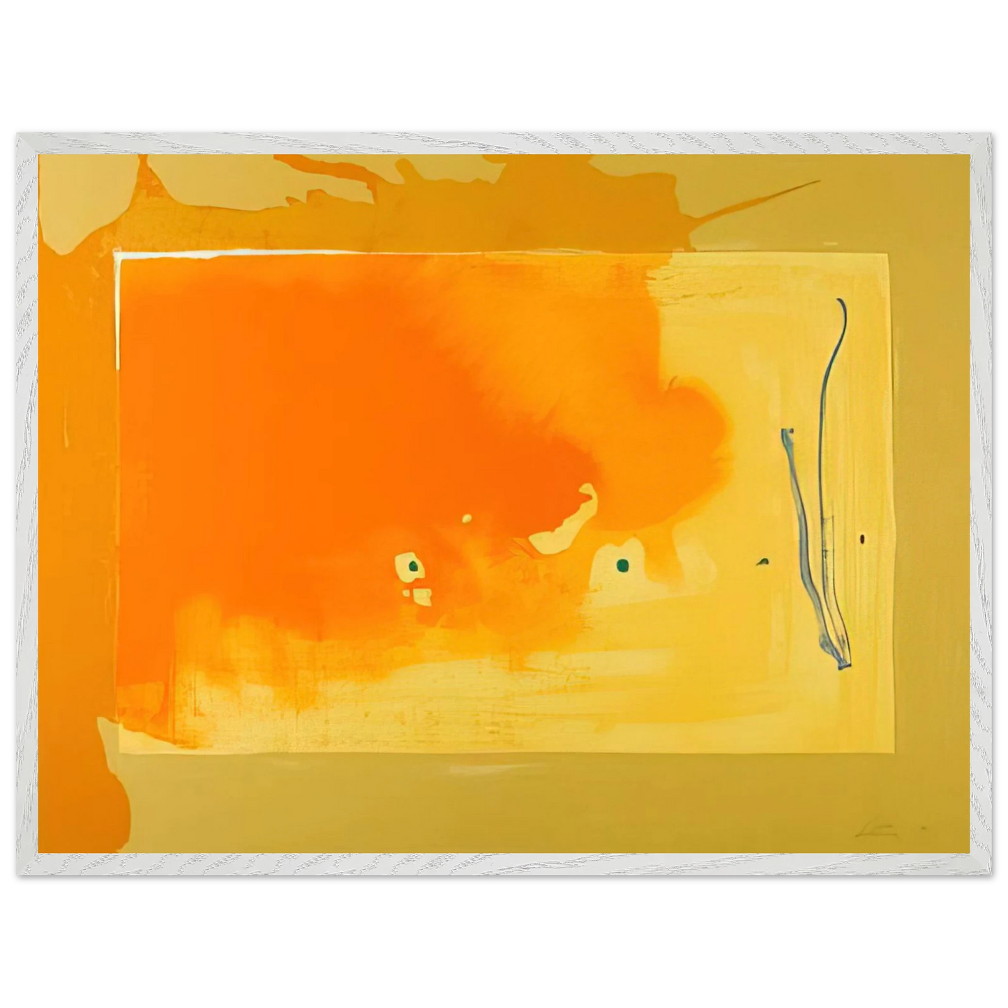 Helen Frankenthaler - Bilbao - 1998 Wall art - A3 (29.7 x 42  cm) - Premium Wooden Framed Poster With Fine Art Paper - White frame